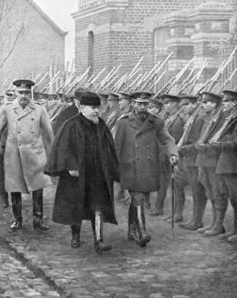 Allied Collection: French President Raymond Poincare and King George V, December 1914
