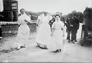 Medic Prints: French Red Cross nurses, between c1914 and c1915. Creator: Bain News Service