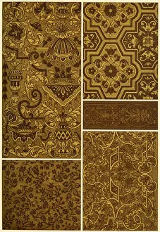 French Renaissance block printing and embroidery, (1898). Creator: Unknown French Renaissance block printing and embroidery, (1898). Creator: Unknown