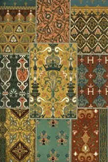 Historic Styles Of Ornament Collection: French Renaissance carpet painting, (1898). Creator: Unknown