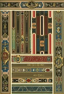 Historic Styles Of Ornament Collection: French Renaissance ceiling painting, (1898). Creator: Unknown