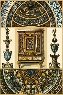 Heinrich Dolmetsch Collection: French Renaissance enamel on metal, pottery painting, metal mosaic, (1898). Creator: Unknown
