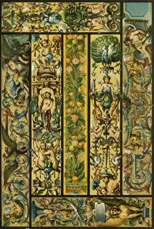 Historic Styles Of Ornament Gallery: French Renaissance Gobelins tapestries, (1898). Creator: Unknown