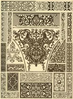 H Dolmetsch Collection: French Renaissance ornament on wood and metals, (1898). Creator: Unknown