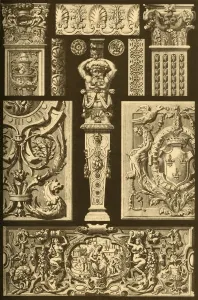 Palais Du Louvre Prints: French Renaissance ornaments in stone and wood, (1898). Creator: Unknown