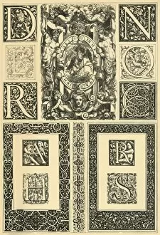Historic Styles Of Ornament Gallery: French Renaissance typographic ornaments, (1898). Creator: Unknown