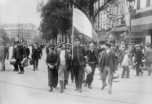 Tricolour Prints: French Reservists going to R.R