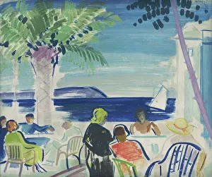 Restaurant Prints: French Riviera, 1920. Creator: Janos Vaszary