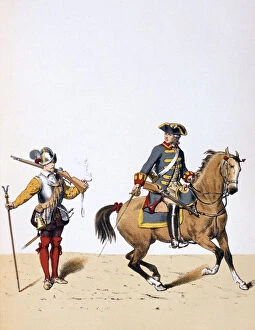 A Lemercier Gallery: French royal troops, c1750 (1887). Artist: A Lemercier