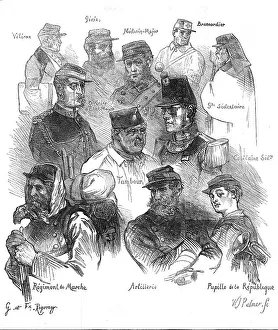 Beards Prints: The French Siege of Paris: military types, 1871. Creator: William James Palmer