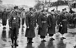 French soldiers being awarded the Legion d Honneur, Mulhouse, France, 10 February 1945