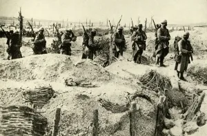 Occupied Territory Gallery: French soldiers... Champagne, France, First World War, 1915-1916, (c1920). Creator: Unknown