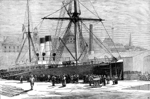 Deaths Prints: The French transatlantic steam-ship Saint Germain