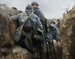 A French trench before an attack, 2nd Battle of Champagne, France, 25 September 1915 A French trench before an attack, 2nd Battle of Champagne, France, 25 September 1915