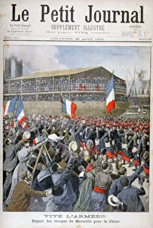 Embarking Prints: French troops embarking for China, 1900. Artist: Eugene Damblans