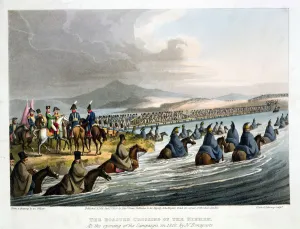 Advance Gallery: French troops invading Russia, 1812 (1817). Artist: Matthew Dubourg