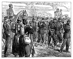 Metz Prints: The French Troops leaving Metz, c1870