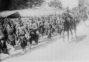 Mobilisation Prints: French troops on march, between c1914 and c1915. Creator: Bain News Service