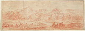 Francois Van Der Meulen Prints: French Troops before Salins and the Surrounding Hills