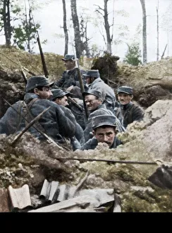 French troops in the trench system of Calonne, France, July 1915 French troops in the trench system of Calonne, France, July 1915