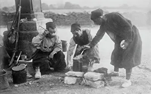 Zouaves Prints: French Zouaves getting a drink, between c1914 and c1915. Creator: Bain News Service