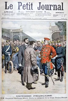 Gordon Bennett Race Prints: Frenchman Leon Thery, winner of the Gordon Bennett Cup in auto racing, 1904
