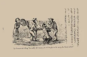 Jacques Prints: The Frenchman says to Riaz, The cow is meagre