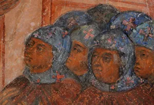 Fresco in the Cathedral of Our Lady of the Sign, Novgorod, Early 18th cen Fresco in the Cathedral of Our Lady of the Sign, Novgorod, Early 18th cen