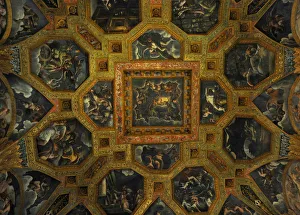Fresco detail from the Chamber of Amor and Psyche, 1526-1534. Artist: Romano, Giulio (1499-1546) Fresco detail from the Chamber of Amor and Psyche, 1526-1534. Artist: Romano, Giulio (1499-1546)
