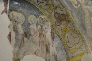 Romanesque Prints: Fresco, Cristo de la Luz Shrine, Toledo, Castile-La Mancha, Spain, 2022. Creator: LTL