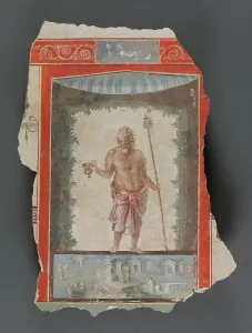 Bacchant Prints: Fresco Fragments Depicting an Old Silenus with Kantharos and Thyrsus