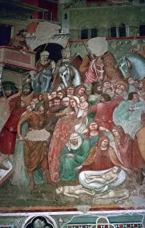 Fresco of the massacre of the innocents in Sienna, 15th century