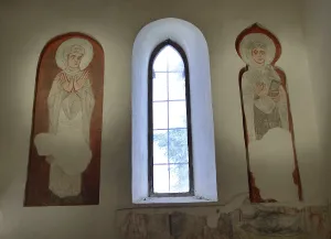 Romanesque Prints: Frescoes, Cristo de la Luz Shrine, Toledo, Castile-La Mancha, Spain, 2022. Creator: LTL