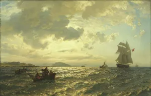 Professor Hans Gude Prints: Fresh Breeze on the Norwegian Coast, 1876. Creator: Hans Gude