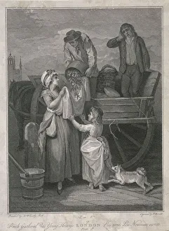 Francis Wheatley Prints: Fresh Gathered Peas Young Hostings, Cries of London, c1795. Artist: Pietro Bonato