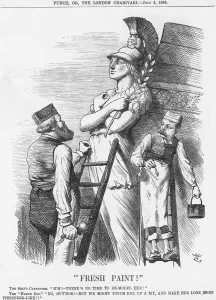 Lord Salisbury Collection: Fresh Paint!, 1885. Artist: Joseph Swain
