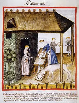 Fresh or unmatured cheese, 14th century. Creator: Unknown