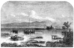 Leitch Richard Prints: Freshwater fishes: angling in Scotland - an angling match on Loch Leven