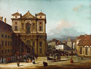 The Freyung iin Vienna, from the Northwest, Between 1758 and 1761. Artist: Bellotto, Bernardo (1720-1780) The Freyung iin Vienna, from the Northwest, Between 1758 and 1761. Artist: Bellotto, Bernardo (1720-1780)