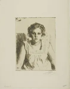 Nightgown Prints: Frida, 1914. Creator: Anders Leonard Zorn