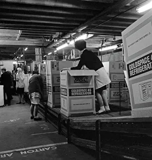 Assembly Line Prints: Fridge assembly at the General Electric Company, Swinton, South Yorkshire, 1964. Artist