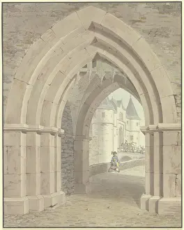View Through Prints: Friedberg, view of the castle through the lake gate