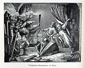 Frederick I Prints: Friedrich Barbarossa at Susa, 1882. Artist: Anonymous
