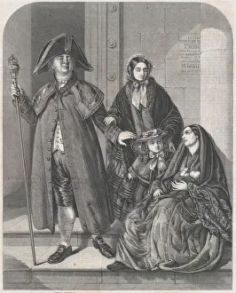Melodrama Prints: The Friend in Need, from Illustrated London News, April 23, 1859