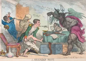 Drug Prints: A Friendly Visit, April 16, 1814. April 16, 1814. Creator: Thomas Rowlandson