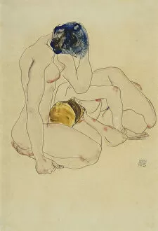 Wiener Secession Collection: Two friends, 1912. Artist: Schiele, Egon (1890-1918)