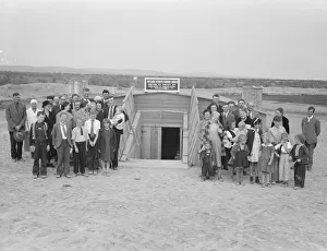 Basement Collection: Friends church (Quaker), Dead Ox Flat, Malheur County, Oregon, 1939. Creator: Dorothea Lange