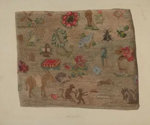 Fernekes Max Prints: Friendship Pillow, 1939. Creator: Max Fernekes