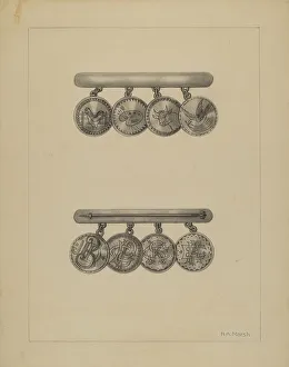 Friendship Pin, c. 1937. Creator: Herbert Marsh