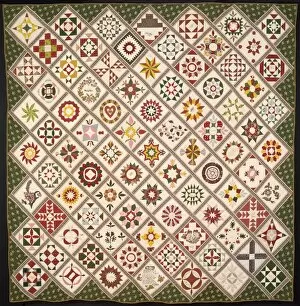 Bedclothes Gallery: Friendship Quilt, New Jersey, 1842. Creator: Unknown